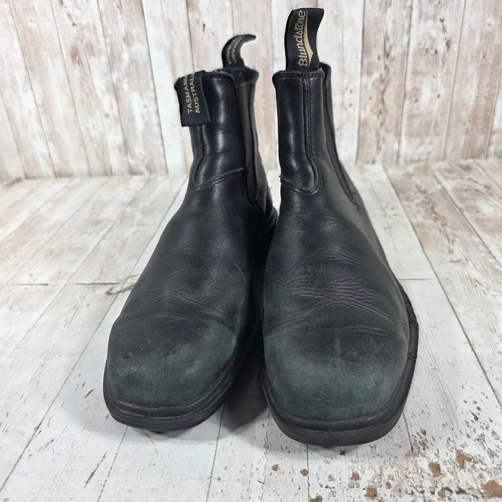 Blundstone 063 Dress Series Black Leather Square Toe Chelsea Boots Mens 9.5 AU